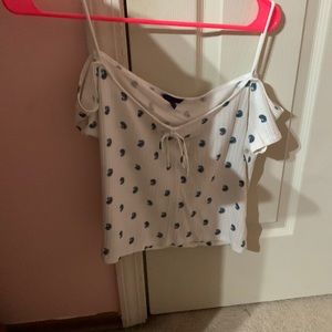 white aeropostale crop top